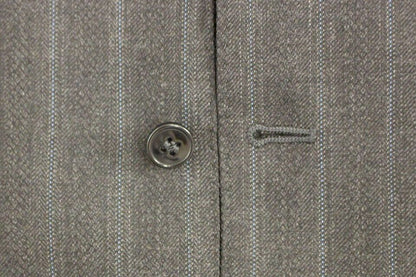 Gray Striped Wool Logo Vest Gilet Weste Dolce & Gabbana