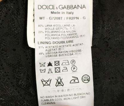 Black Striped Wool Logo Vest Gilet Weste Dolce & Gabbana