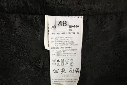 Black Striped Wool Logo Vest Gilet Weste Dolce & Gabbana