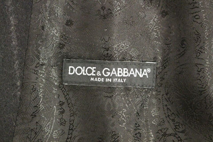 Black Striped Wool Logo Vest Gilet Weste Dolce & Gabbana