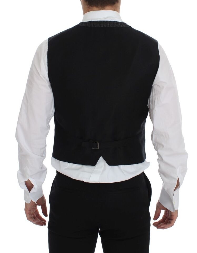 Gray Wool Blend Vest Gilet Weste Dolce & Gabbana