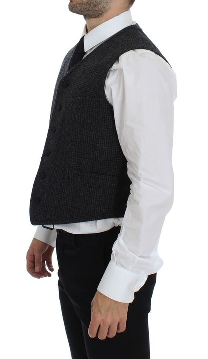 Gray Wool Blend Vest Gilet Weste Dolce & Gabbana
