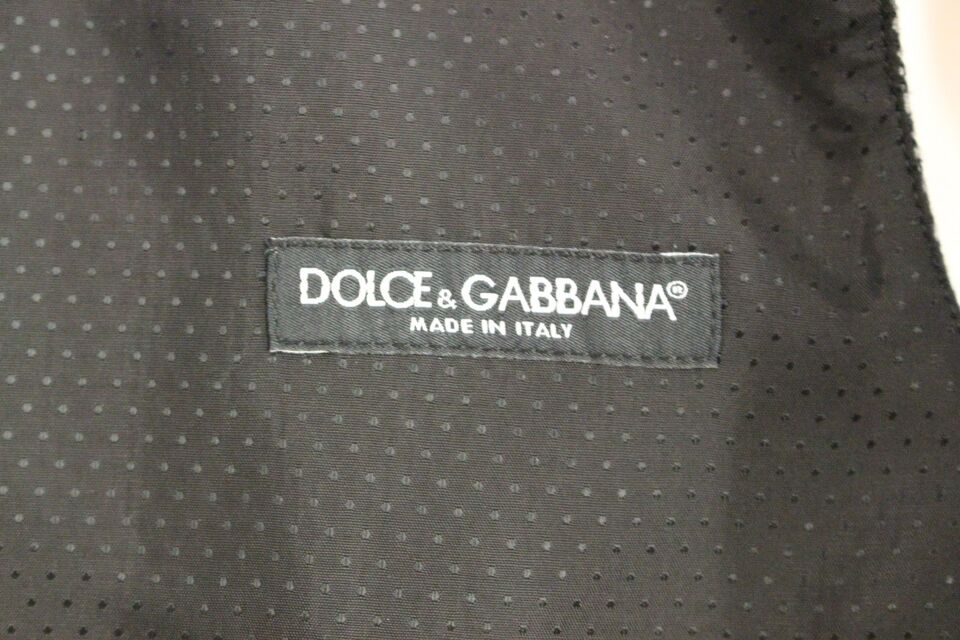 Gray Cotton Blend Logo Vest Gilet Weste Dolce & Gabbana