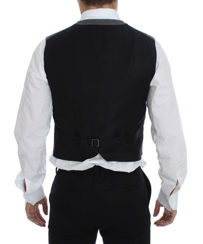 Gray Cotton Blend Logo Vest Gilet Weste Dolce & Gabbana