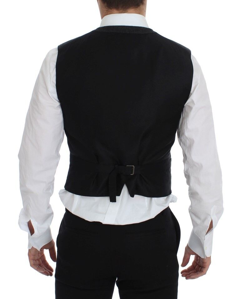 Gray Wool Blend Vest Gilet Weste Dolce & Gabbana