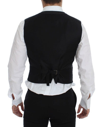 Gray Wool Blend Vest Gilet Weste Dolce & Gabbana