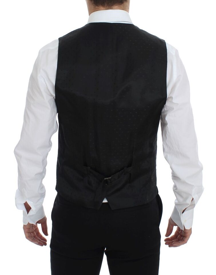 Black Wool Formal Dress Vest Gilet Weste Dolce & Gabbana