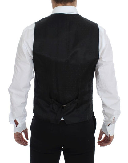 Black Wool Formal Dress Vest Gilet Weste Dolce & Gabbana