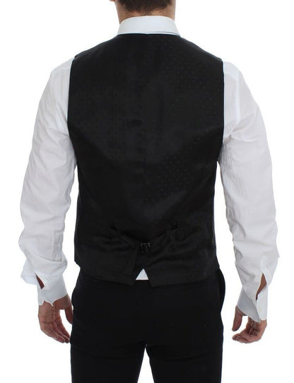 Gray Wool Formal Dress Vest Gilet Weste Dolce & Gabbana