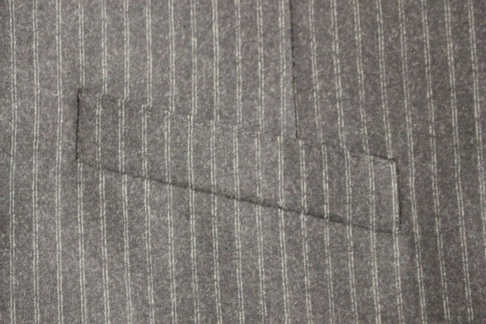 Gray Striped Wool Single Breasted Vest Dolce & Gabbana