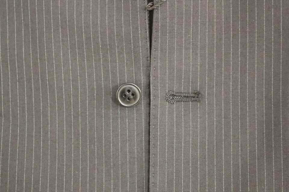 Black Striped Wool Single Breasted Vest Dolce & Gabbana
