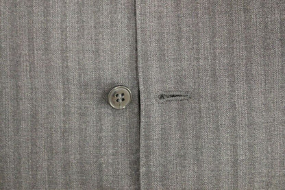 Gray Striped Wool Single Breasted Vest Dolce & Gabbana