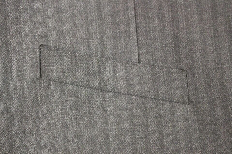 Gray Striped Wool Single Breasted Vest Dolce & Gabbana