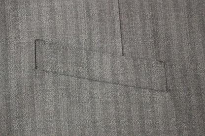 Gray Striped Wool Single Breasted Vest Dolce & Gabbana