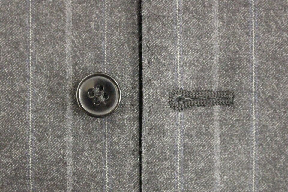 Gray Striped Wool Logo Vest Gilet Weste Dolce & Gabbana