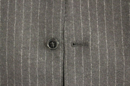 Gray Striped Wool Logo Vest Gilet Vests Dolce & Gabbana