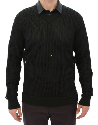 Dark Green Runway Netz Pullover Netted Sweater Dolce & Gabbana