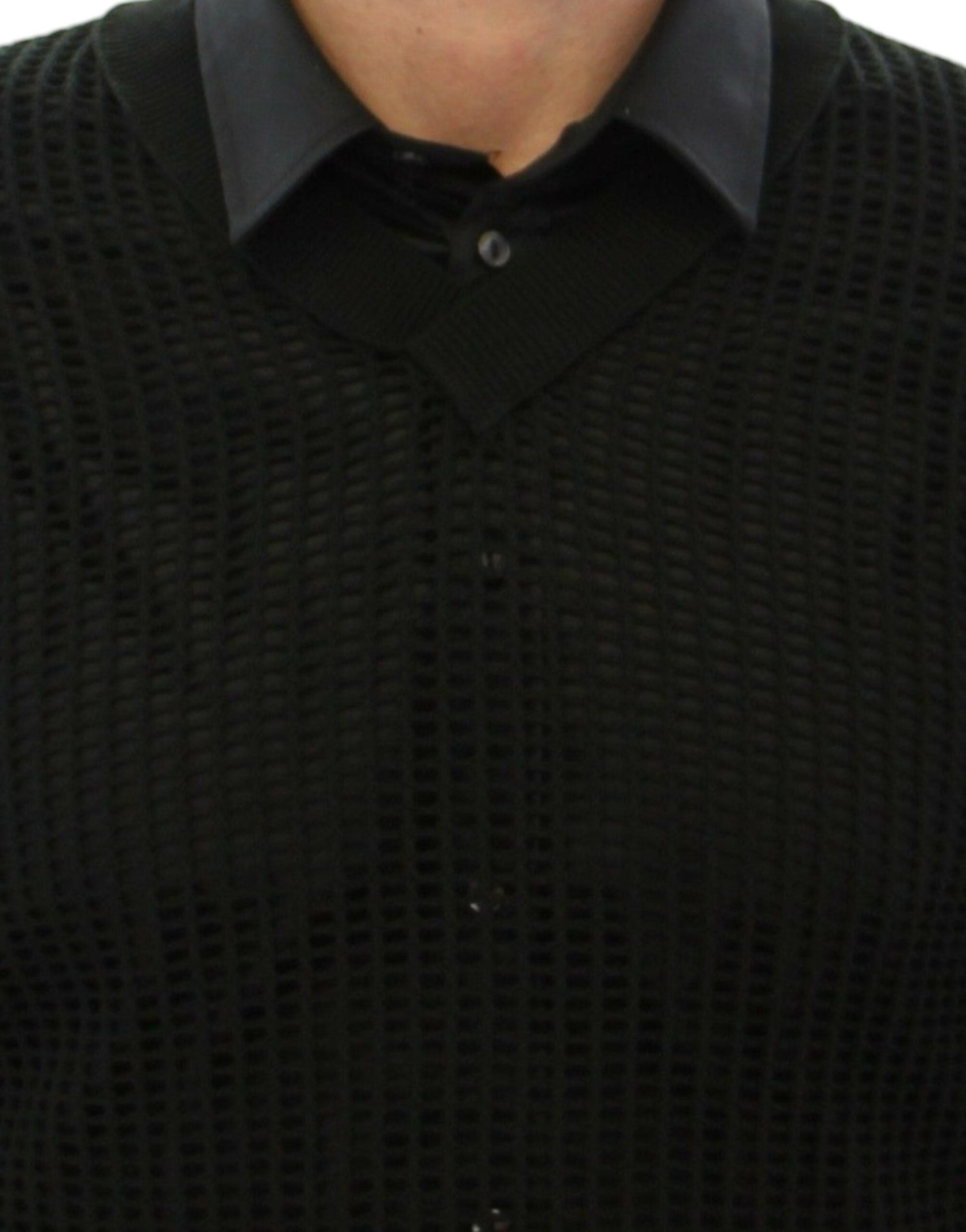 Dark Green Runway Netz Pullover Netted Sweater Dolce & Gabbana