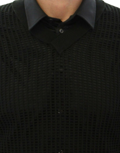 Dark Green Runway Netz Pullover Netted Sweater Dolce & Gabbana