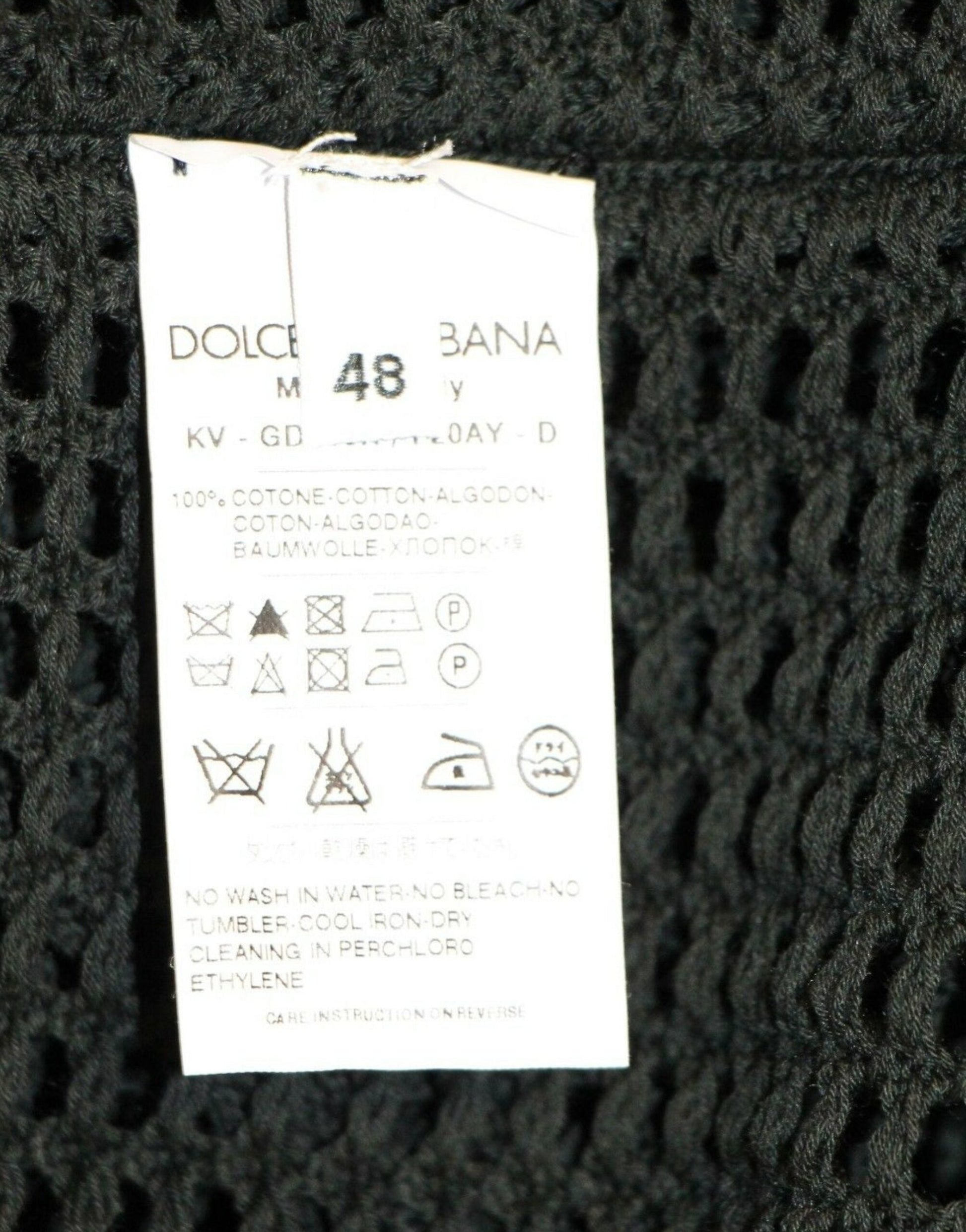 Dark Green Runway Netz Pullover Netted Sweater Dolce & Gabbana
