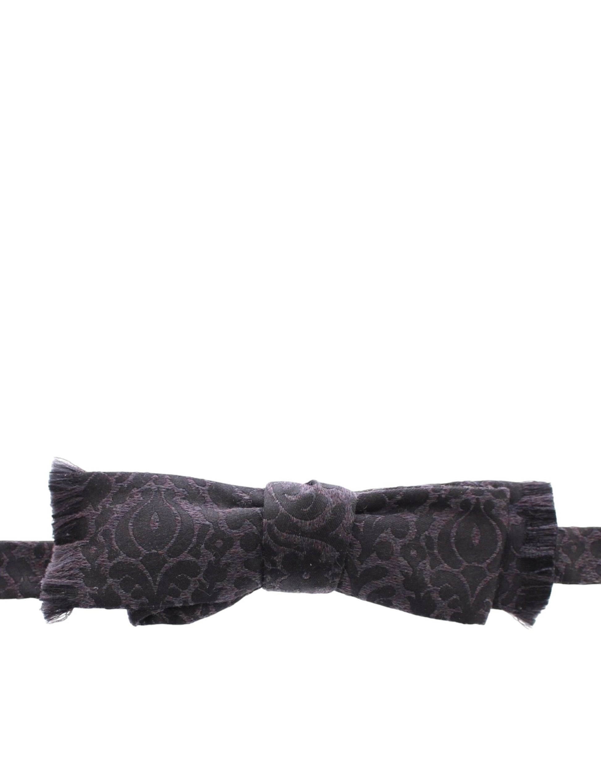 Gray Black Wool Bow Tie Dolce & Gabbana