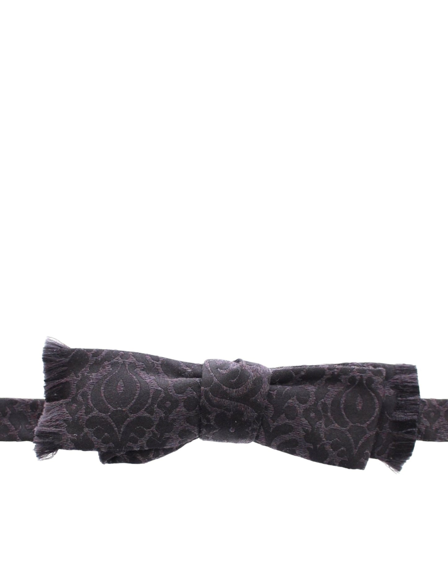 Gray Black Wool Bow Tie Dolce & Gabbana
