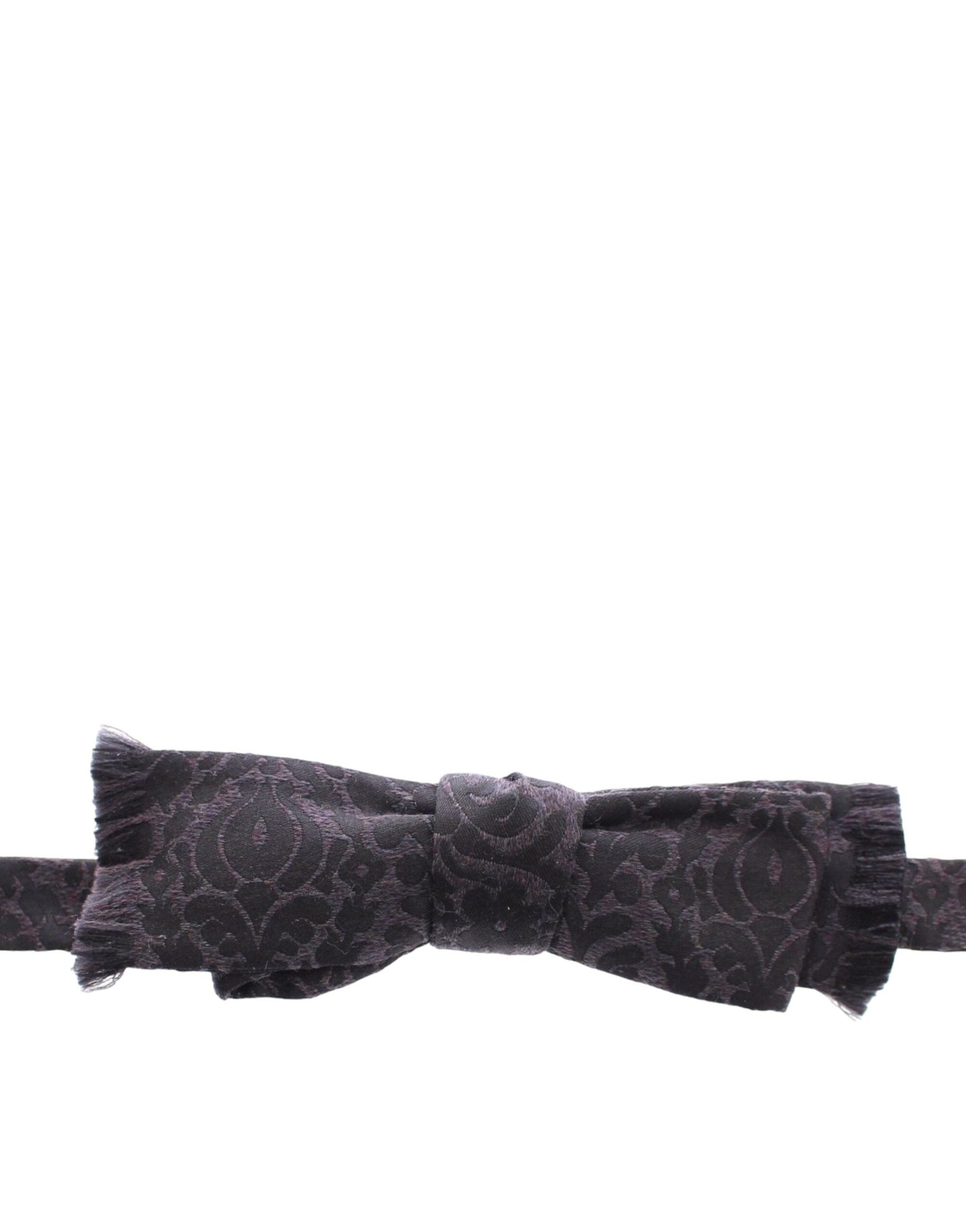 Gray Black Wool Bow Tie Dolce & Gabbana