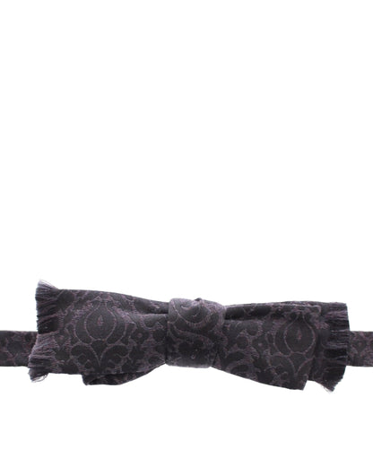 Gray Black Wool Bow Tie Dolce & Gabbana