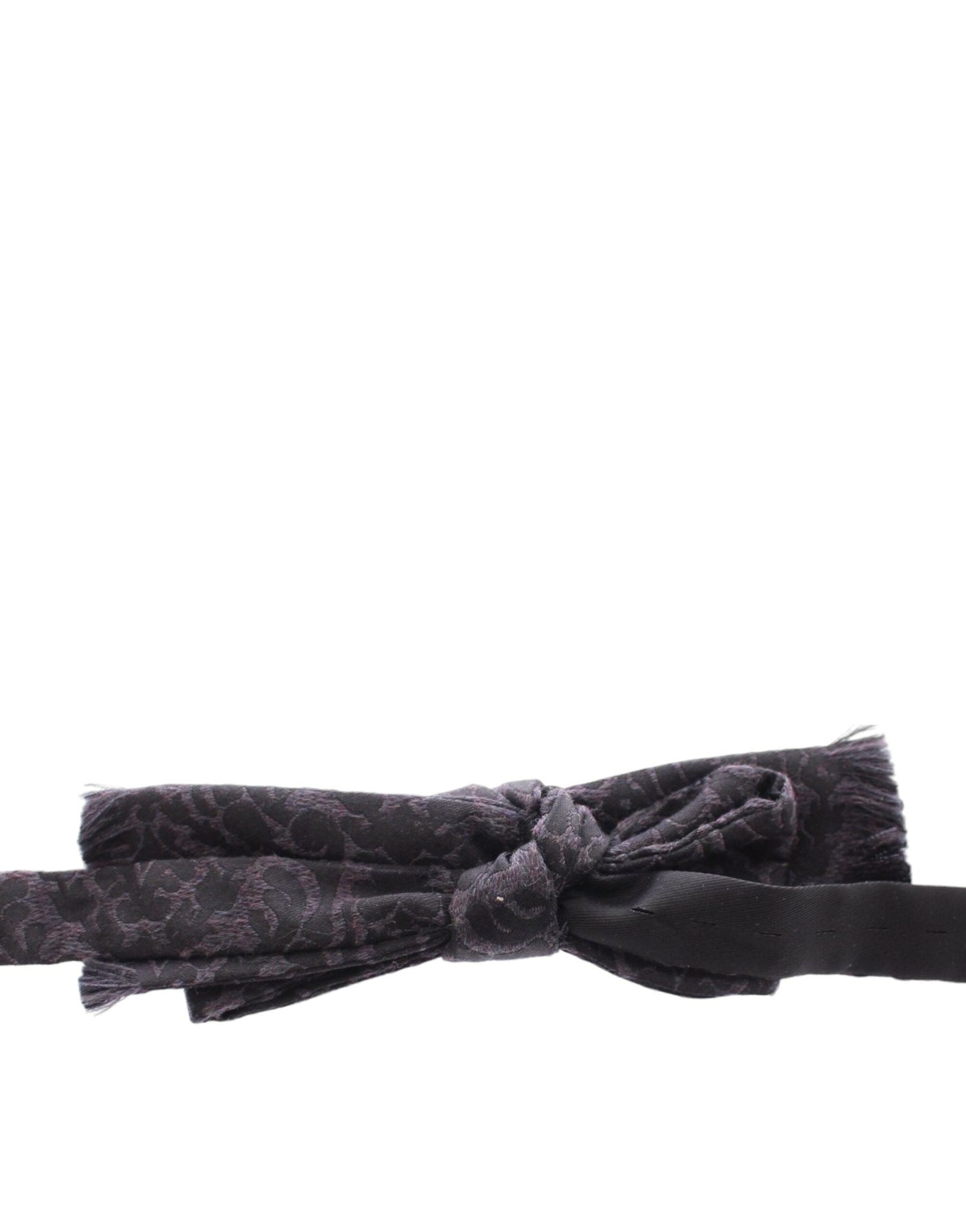 Gray Black Wool Bow Tie Dolce & Gabbana