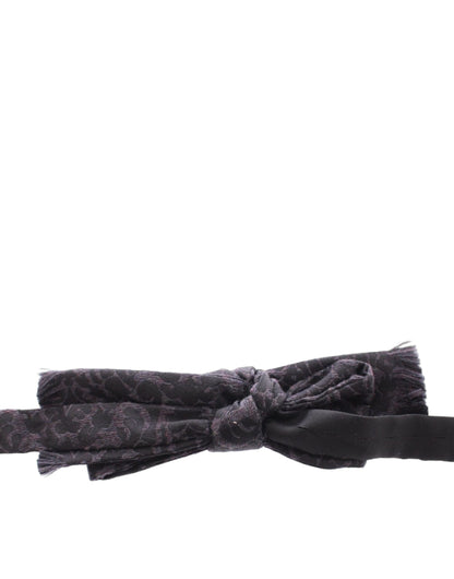Gray Black Wool Bow Tie Dolce & Gabbana