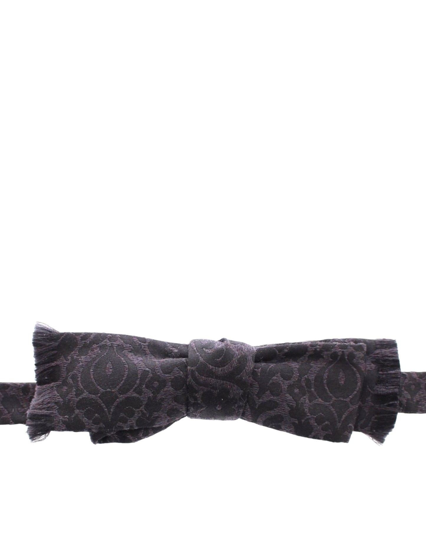 Gray Black Wool Silk Bow Tie Dolce & Gabbana