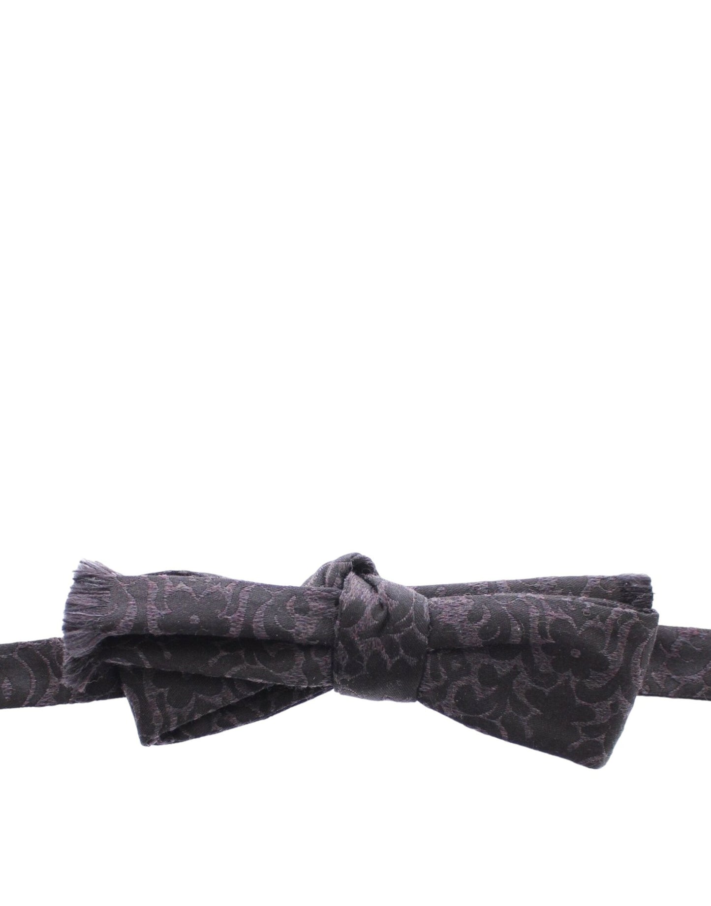 Gray Black Wool Silk Bow Tie Dolce & Gabbana