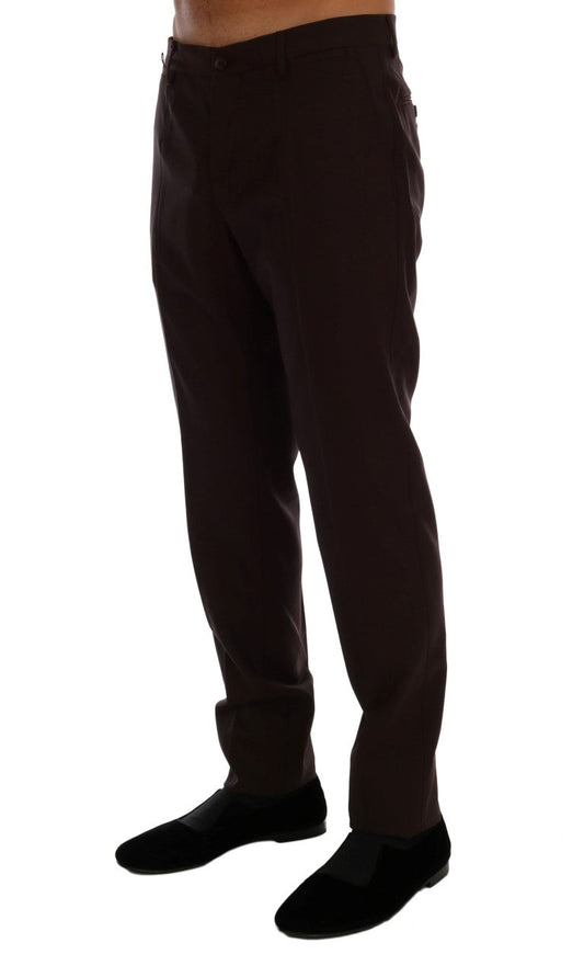 Purple Wool Stretch Formal Pants Dolce & Gabbana