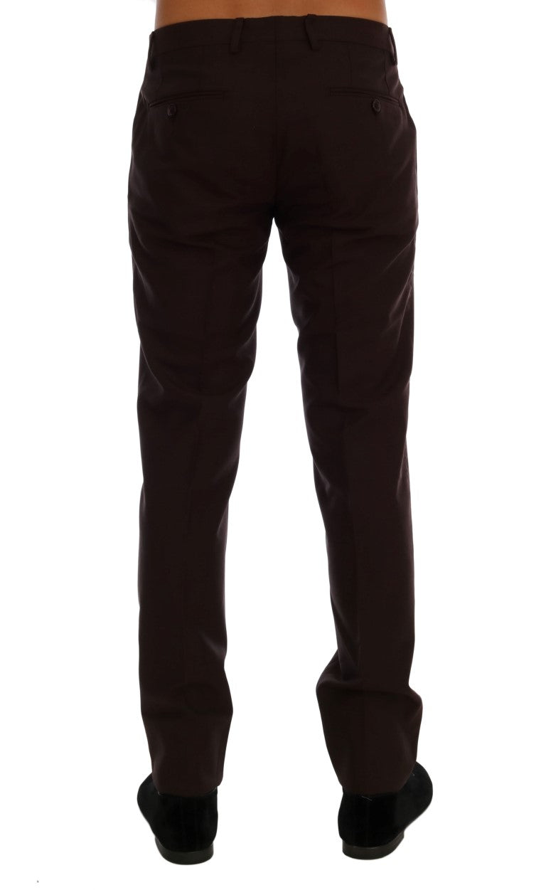 Purple Wool Stretch Formal Pants Dolce & Gabbana