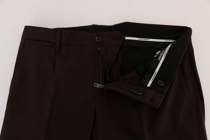 Purple Wool Stretch Formal Pants Dolce & Gabbana