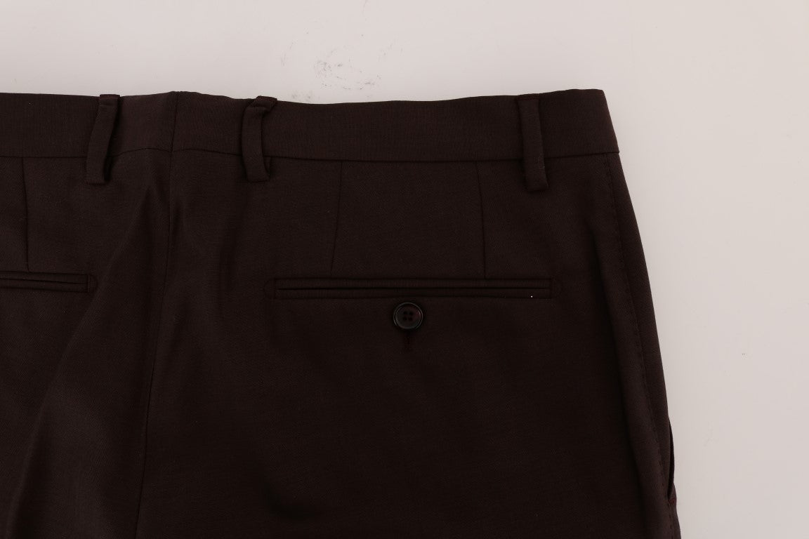 Purple Wool Stretch Formal Pants Dolce & Gabbana