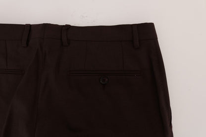 Purple Wool Stretch Formal Pants Dolce & Gabbana