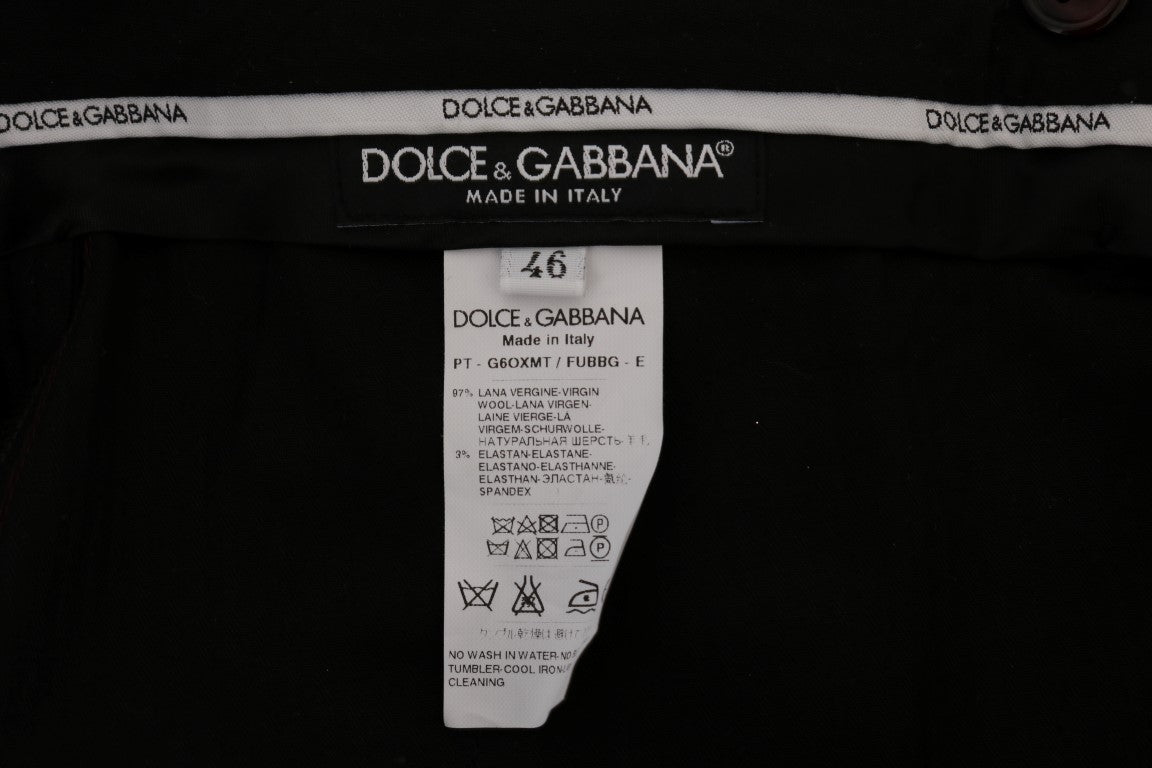 Purple Wool Stretch Formal Pants Dolce & Gabbana