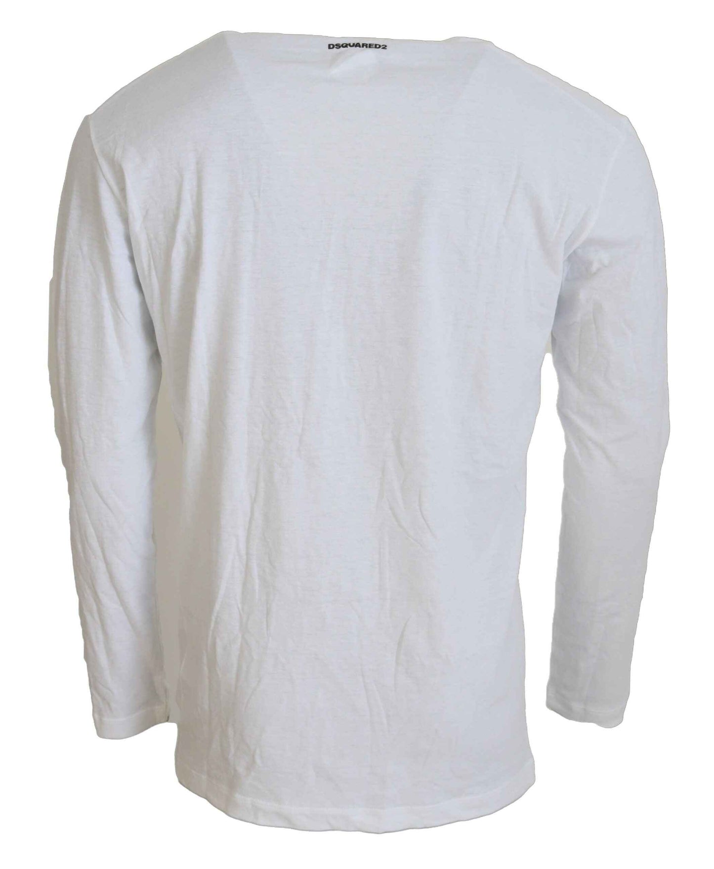 White Cotton Linen Long Sleeves Pullover Sweater