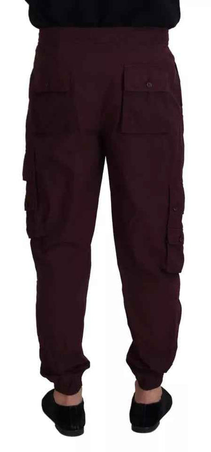 Bordeaux Cargo Jogger Trouser Cotton Pants