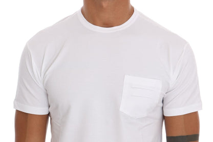 White Cotton Crewneck T-Shirt Daniele Alessandrini
