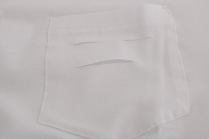 White Cotton Crewneck T-Shirt Daniele Alessandrini