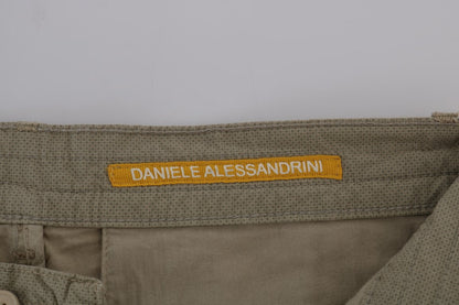 Beige Cotton Stretch Slim Fit Chinos Daniele Alessandrini