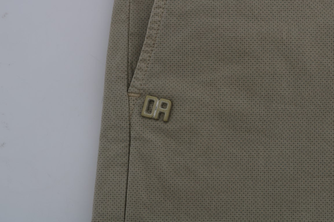 Beige Cotton Stretch Slim Fit Chinos Daniele Alessandrini