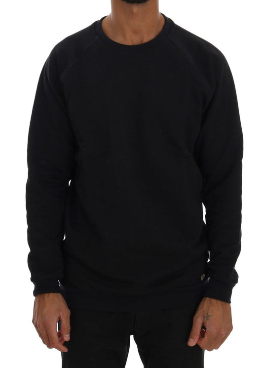 Blue Crewneck Cotton Sweater Daniele Alessandrini