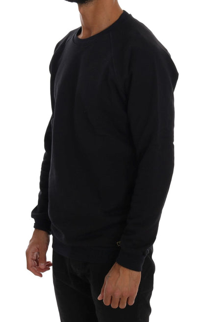 Blue Crewneck Cotton Sweater Daniele Alessandrini