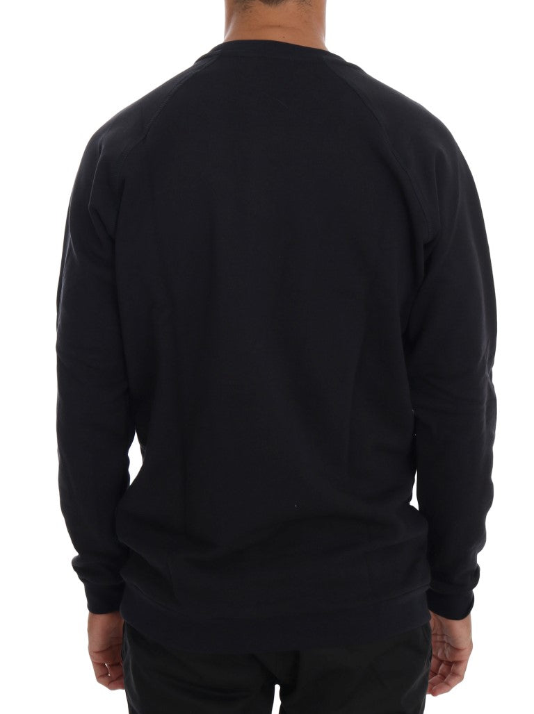 Blue Crewneck Cotton Sweater Daniele Alessandrini