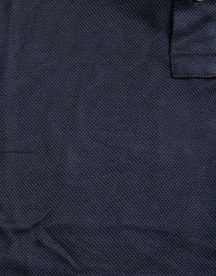 Polo Navy Blue Collared Silk Men T-shirt