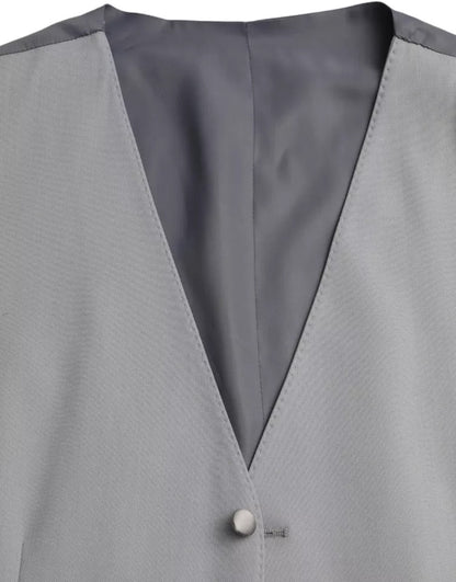 Light Blue Wool Formal Dress Waistcoat Vest