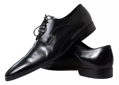 Black Polished Leather Formal Dress Shoes